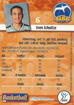2002 City-Press Powerplay BBL Playercards #4 Sven Schultze Back
