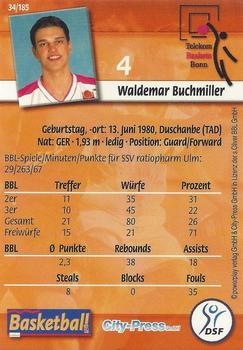 2002 City-Press Powerplay BBL Playercards #34 Waldemar Buchmiller Back