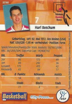 2002 City-Press Powerplay BBL Playercards #37 Hurl Beechum Back
