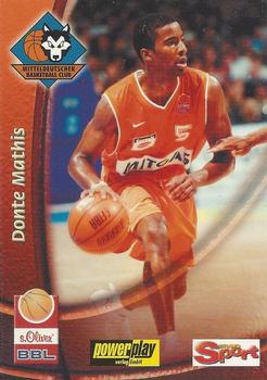 2002 City-Press Powerplay BBL Playercards #106 Donte Mathis Front