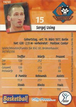 2002 City-Press Powerplay BBL Playercards #114 Sergej Using Back