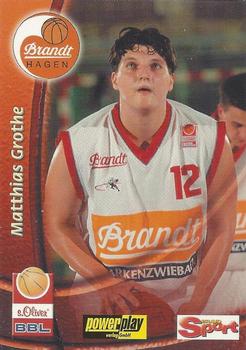 2002 City-Press Powerplay BBL Playercards #157 Matthias Grothe Front