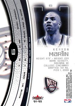 2001-02 Fleer Marquee #9 Kenyon Martin Back