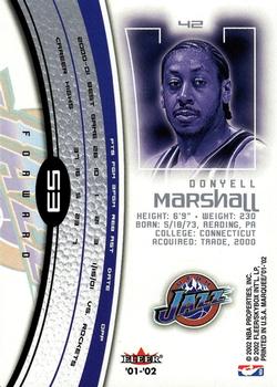 2001-02 Fleer Marquee #53 Donyell Marshall Back