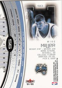 2001-02 Fleer Marquee #56 Mike Miller Back