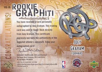 2005-06 SP Signature Edition - Rookie GRAPHiti #RG-JG Joey Graham Back