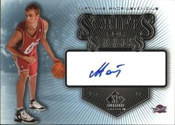 2005-06 SP Signature Edition - Scripts for Success #SS-MA Martynas Andriuskevicius Front
