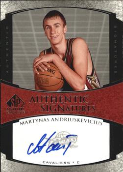 2005-06 SP Signature Edition - Signatures #AS-MA Martynas Andriuskevicius Front