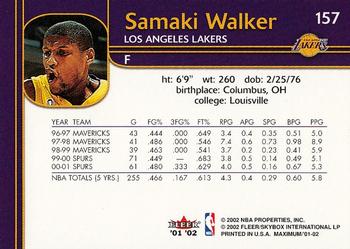 2001-02 Fleer Maximum #157 Samaki Walker Back