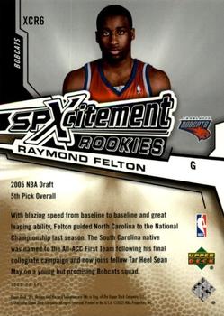 2005-06 SPx - SPxcitement Rookies #XCR6 Raymond Felton Back