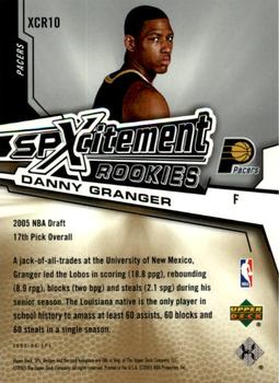 2005-06 SPx - SPxcitement Rookies #XCR10 Danny Granger Back