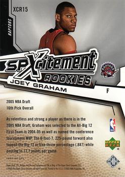 2005-06 SPx - SPxcitement Rookies #XCR15 Joey Graham Back
