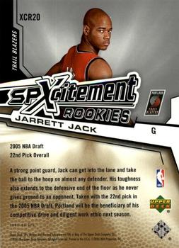 2005-06 SPx - SPxcitement Rookies #XCR20 Jarrett Jack Back