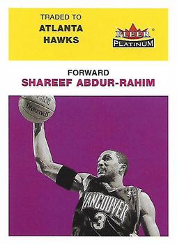 2001-02 Fleer Platinum #71 Shareef Abdur-Rahim Front