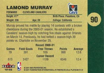 2001-02 Fleer Platinum #90 Lamond Murray Back