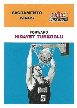 2001-02 Fleer Platinum #98 Hidayet Turkoglu Front