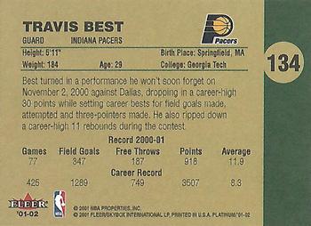 2001-02 Fleer Platinum #134 Travis Best Back