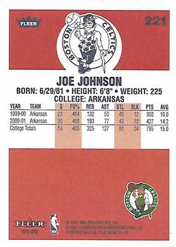 2001-02 Fleer Platinum #221 Joe Johnson Back
