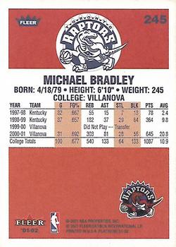 2001-02 Fleer Platinum #245 Michael Bradley Back