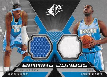2005-06 SPx - Winning Materials Combos #WC-AN Carmelo Anthony / Nene Hilario Front