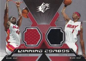 2005-06 SPx - Winning Materials Combos #WC-HW Udonis Haslem / Dorell Wright Front