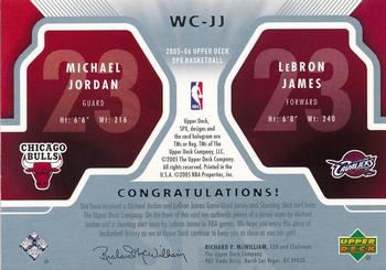 2005-06 SPx - Winning Materials Combos #WC-JJ Michael Jordan / LeBron James Back