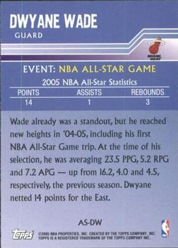 2005-06 Topps - All-Star Altitude #AS-DW Dwyane Wade Back