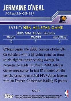 2005-06 Topps - All-Star Altitude #AS-JO Jermaine O'Neal Back