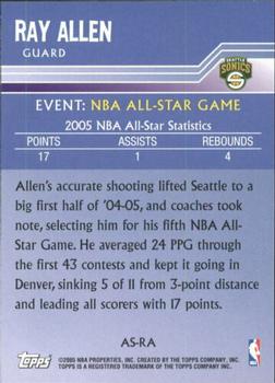 2005-06 Topps - All-Star Altitude #AS-RA Ray Allen Back