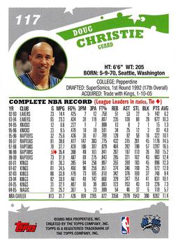 2005-06 Topps 1st Edition #117 Doug Christie Back