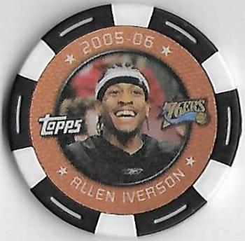 2005-06 Topps NBA Collector Chips - White #NNO Allen Iverson Front