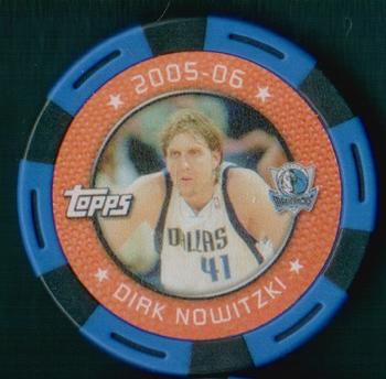 2005-06 Topps NBA Collector Chips - Blue #NNO Dirk Nowitzki Front