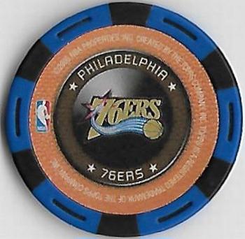 2005-06 Topps NBA Collector Chips - Blue #NNO Allen Iverson Back