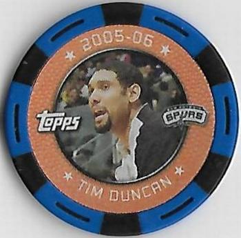 2005-06 Topps NBA Collector Chips - Blue #NNO Tim Duncan Front