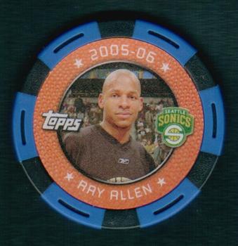2005-06 Topps NBA Collector Chips - Blue #NNO Ray Allen Front