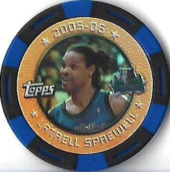 2005-06 Topps NBA Collector Chips - Blue Foil #NNO Latrell Sprewell Front