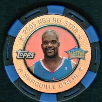 2005-06 Topps NBA Collector Chips - Blue Foil #NNO Shaquille O'Neal Front