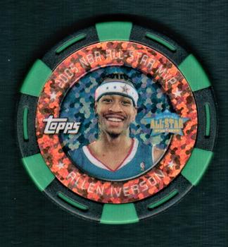 2005-06 Topps NBA Collector Chips - Green Foil #NNO Allen Iverson Front