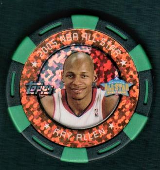 2005-06 Topps NBA Collector Chips - Green Foil #NNO Ray Allen Front
