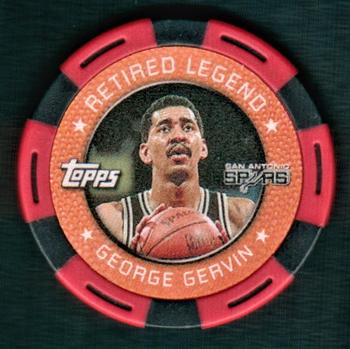 2005-06 Topps NBA Collector Chips - Red #NNO George Gervin Front