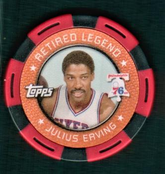 2005-06 Topps NBA Collector Chips - Red #NNO Julius Erving Front