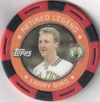 2005-06 Topps NBA Collector Chips - Red #NNO Larry Bird Front