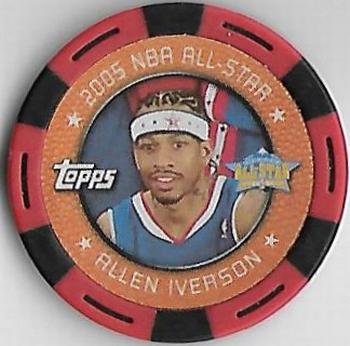 2005-06 Topps NBA Collector Chips - Red #NNO Allen Iverson Front