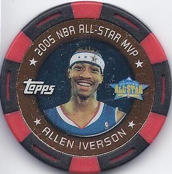 2005-06 Topps NBA Collector Chips - Red Foil #NNO Allen Iverson Front