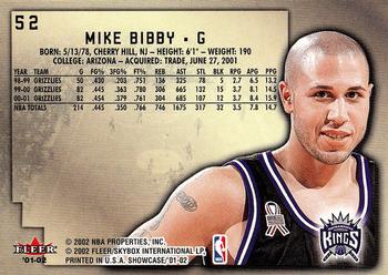 2001-02 Fleer Showcase #52 Mike Bibby Back