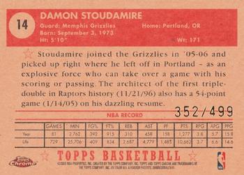 2005-06 Topps 1952 Style - Chrome #14 Damon Stoudamire Back