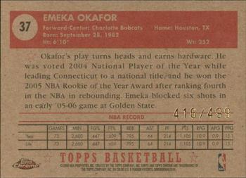 2005-06 Topps 1952 Style - Chrome #37 Emeka Okafor Back