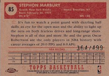 2005-06 Topps 1952 Style - Chrome #85 Stephon Marbury Back