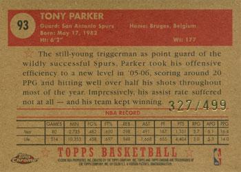 2005-06 Topps 1952 Style - Chrome #93 Tony Parker Back