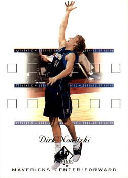 2001-02 SP Authentic #16 Dirk Nowitzki Front